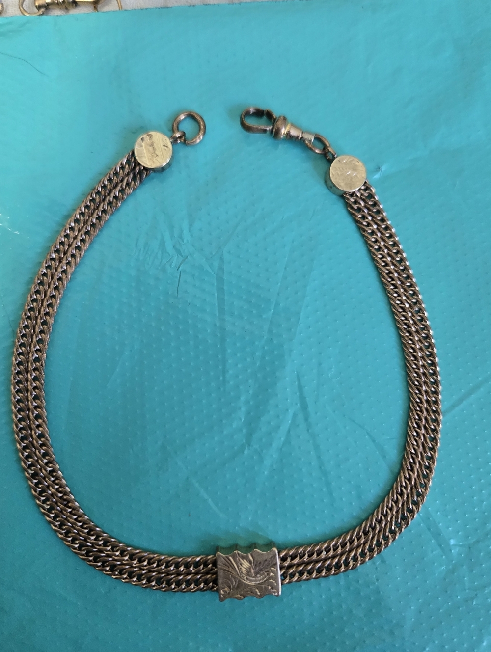 Victorian Edwardian Gold Filled Watch Chain Bracelet